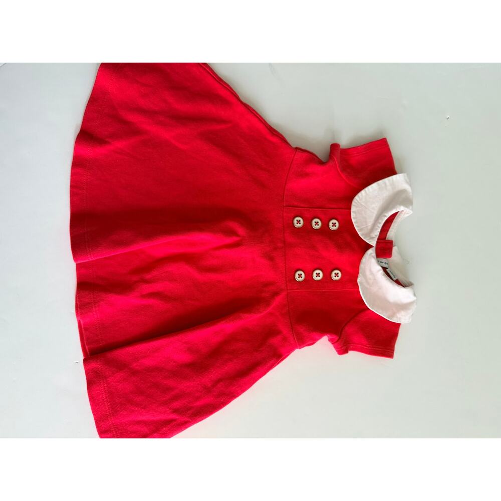 Janie and Jack Bright Red Ponte Dress & Diaper Cover, 3-6M - Picture 3 of 7